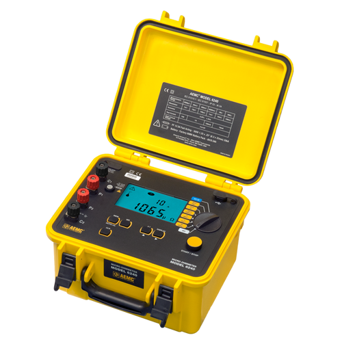 AEMC 6240 Micro-Ohmmeter (10A) with Kelvin Clips & DataView