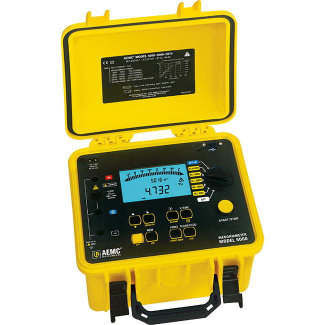 AEMC 5060 Megohmmeter (500V–5kV) with DataView USB