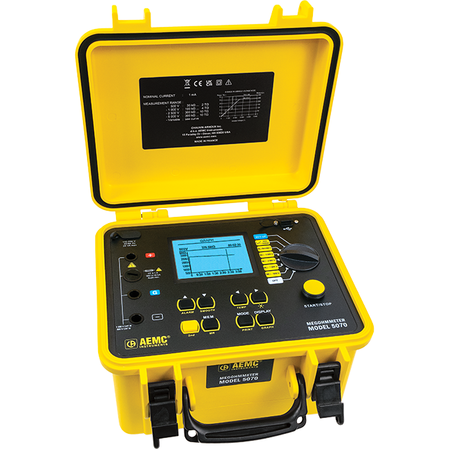 AEMC 5070 Megohmmeter (500V–5kV) with Graphical Display