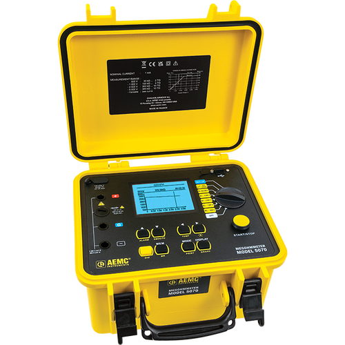 AEMC 5070 Megohmmeter (500V–5kV) with Graphical Display