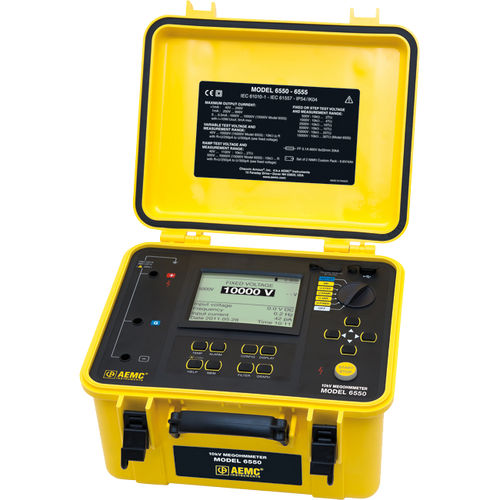 AEMC 6550 Megohmmeter (500V–10kV) with StepV & DataView