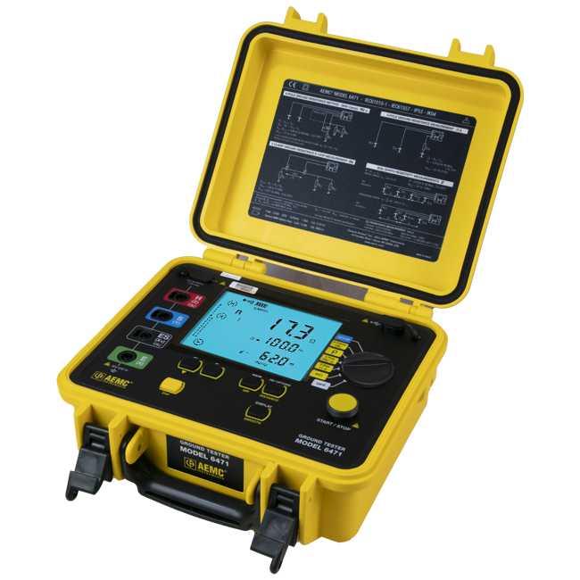 AEMC 6471 Ground Resistance Tester (3-Point, 4-Point, Clamp-On)