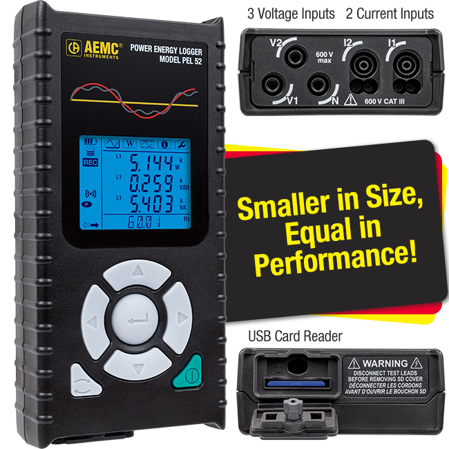 AEMC PEL 52 Power & Energy Logger with LCD (USA)