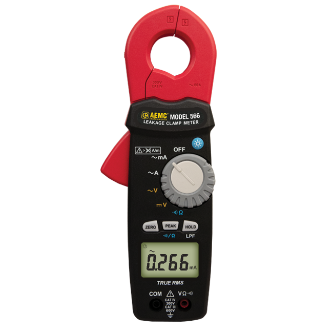 AEMC 566 TRMS Clamp-On Leakage Current Meter