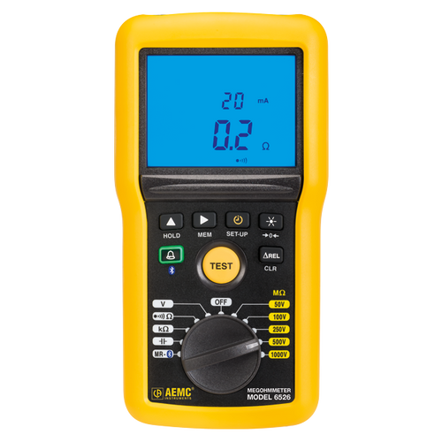 AEMC 6526 Megohmmeter (50V–1kV) with Bluetooth
