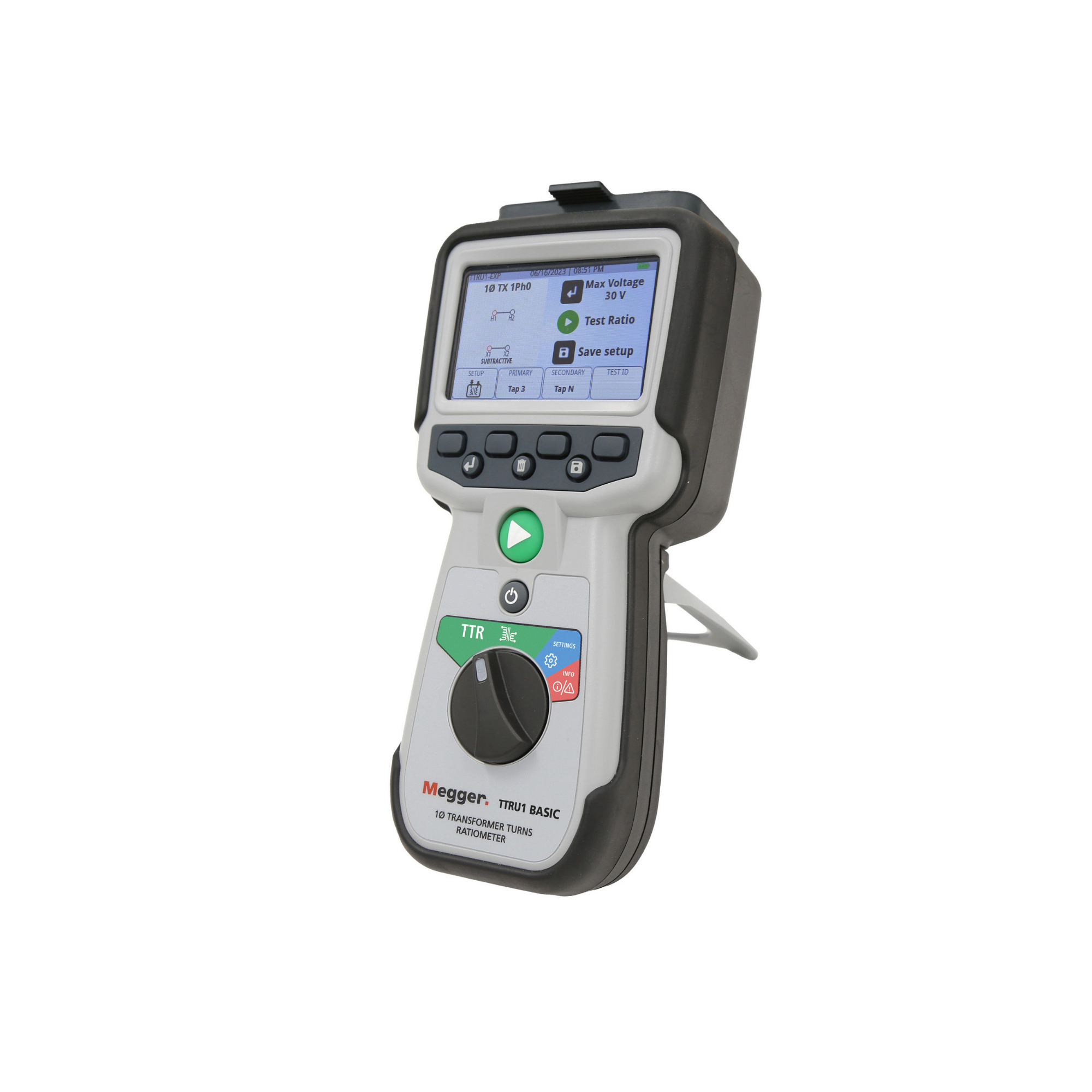Megger TTRU1-BASIC 1-Phase Handheld Turns Ratio Meter (37.5V)